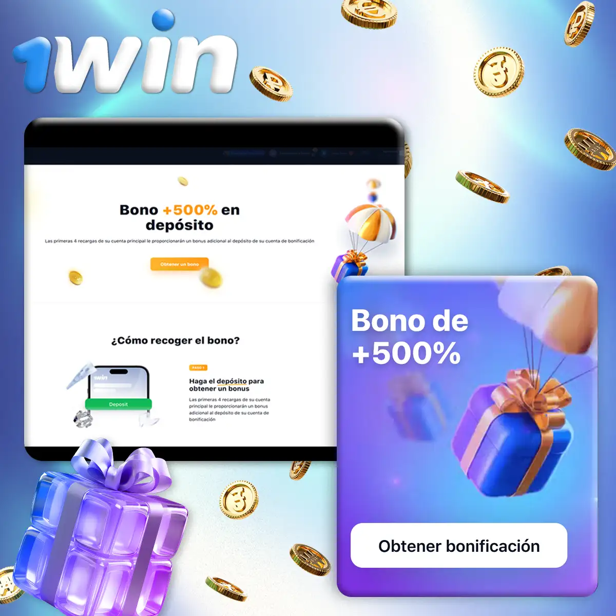 Bonificación de bienvenida en 1win