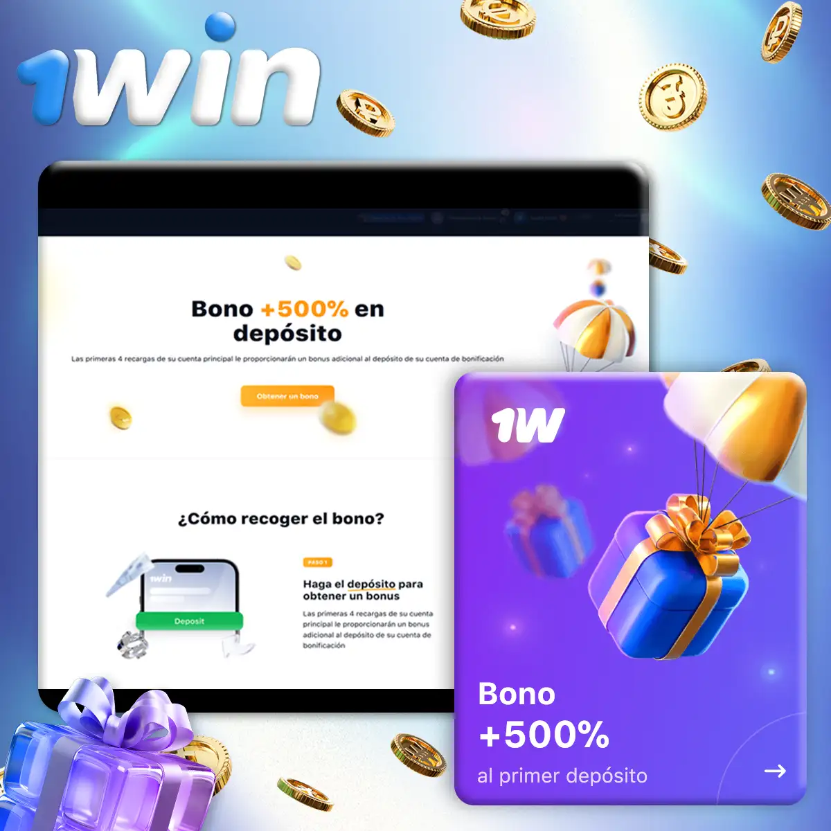 Bonificación de bienvenida en 1win