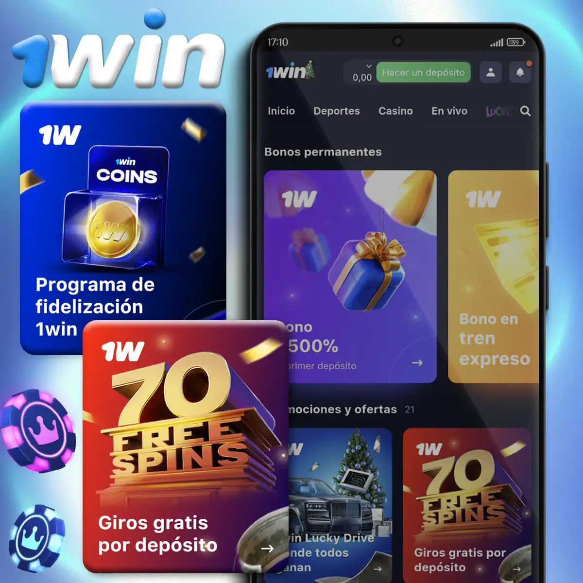 Bonificaciones adicionales en 1win